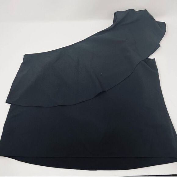 Sachin + Babi Black One Shoulder Top-Large - Picture 7 of 15